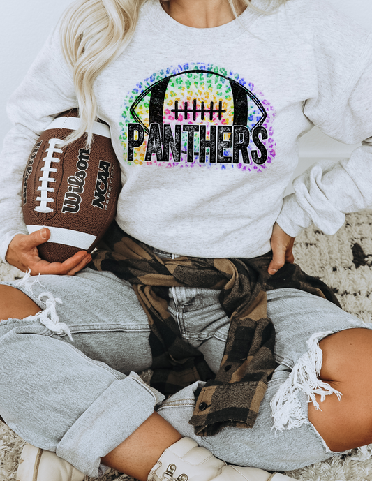 Panthers Football Cheetah Print DTF Transfers DTF4226