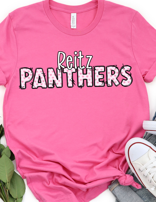 Reitz Panthers Hearts DTF Transfers DTF4246