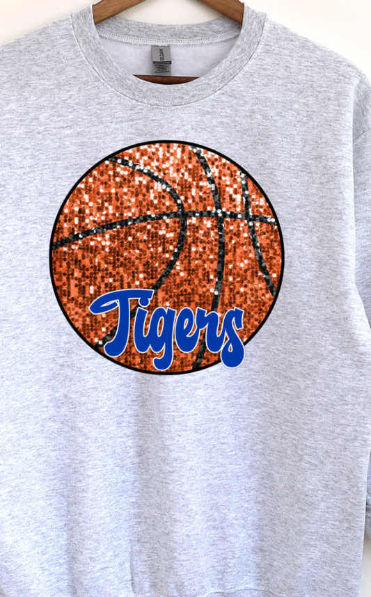 Memorial Tigers sequin basketball DTF Transfers DTF4195