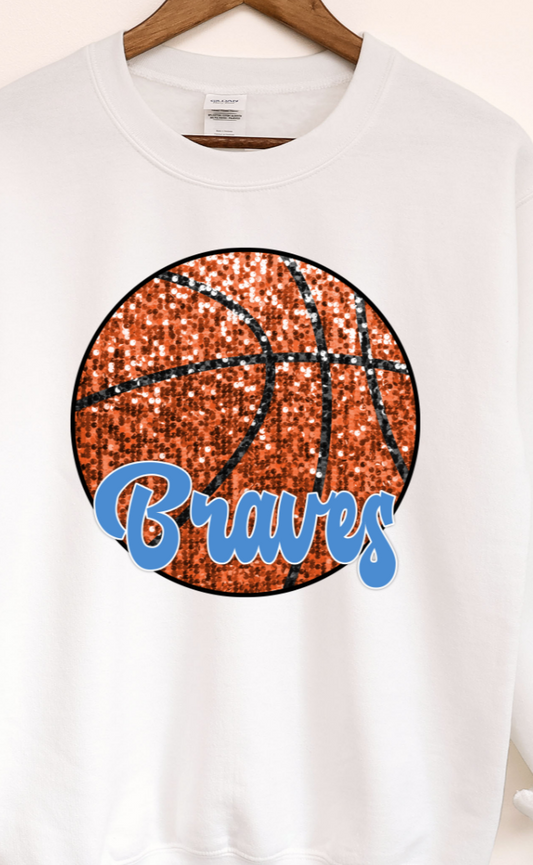 Union County Braves sequin basketball DTF Transfers DTF4199