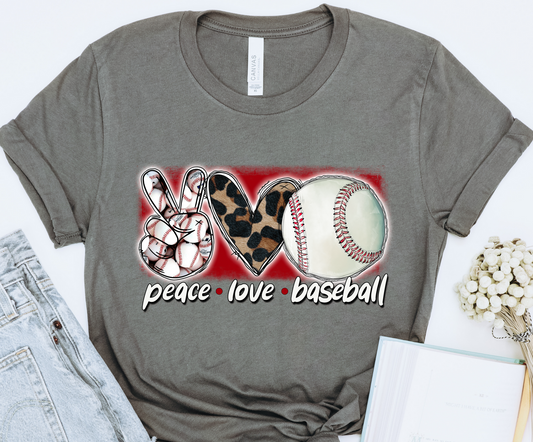 Peace Love Baseball DTF Transfers